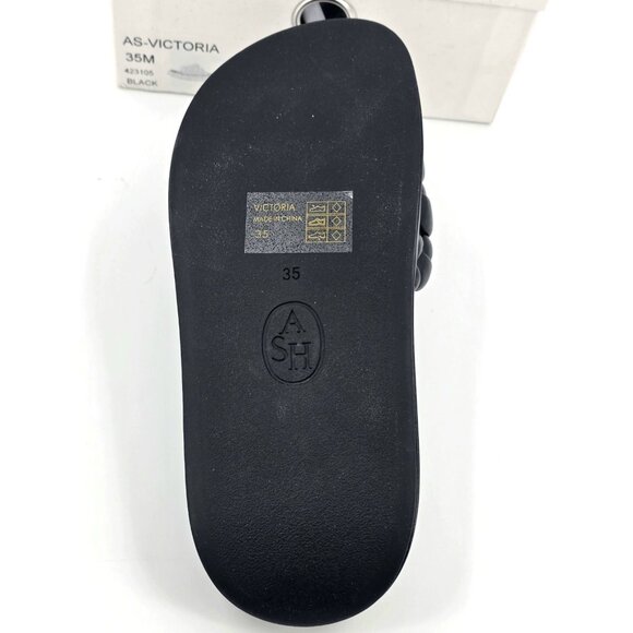 ASH Women's Victoria Sandal Slide Black Size 4.5 - 5 New - Picture 14 of 14